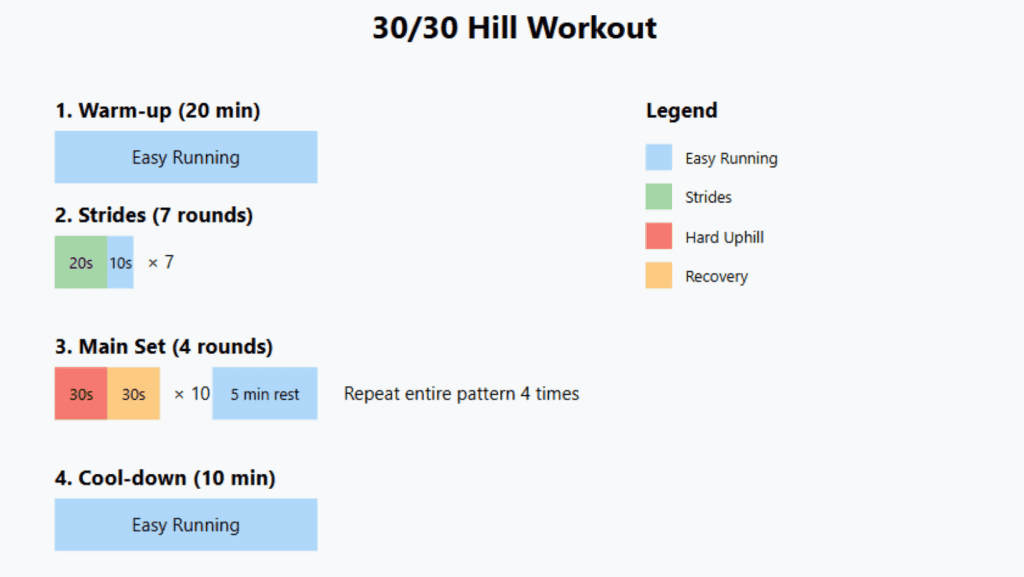 Graphic of 30/30 Hill Workout