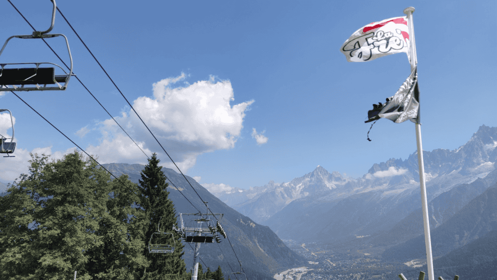 View from a mountaintop in the Alps