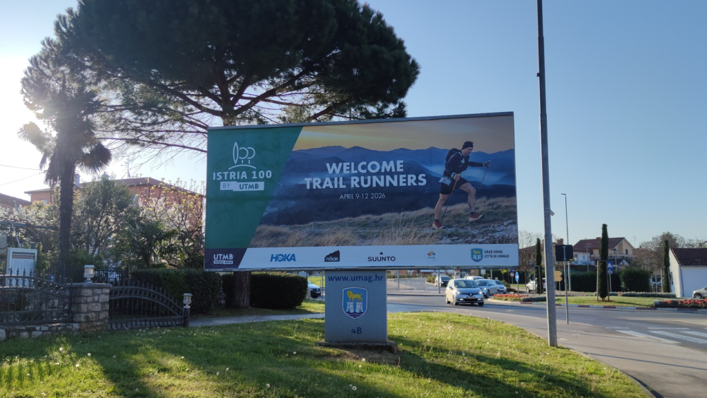 Istria by UTMB welcome sign in Umag