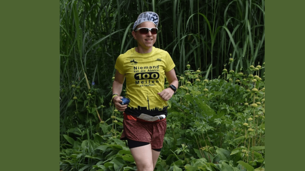 Runner with a smile on her face