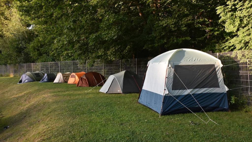tents on a hill